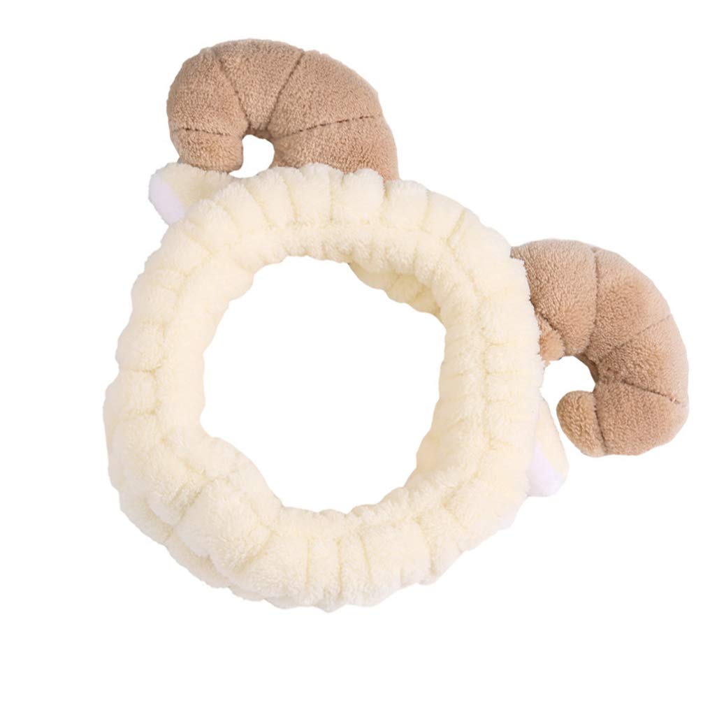 Plush Skincare Headband with Decorative Animal Ear Design - Image 2