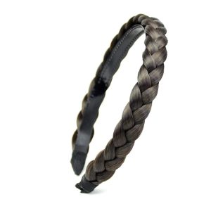 Braided Headband with Teeth Wide Synthetic Hair Plaited Band for Women