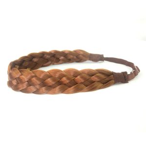 5 Strand Wide Synthetic Hair Braided Headband with Chunky Plaited Design