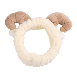 Plush Skincare Headband with Decorative Animal Ear Design