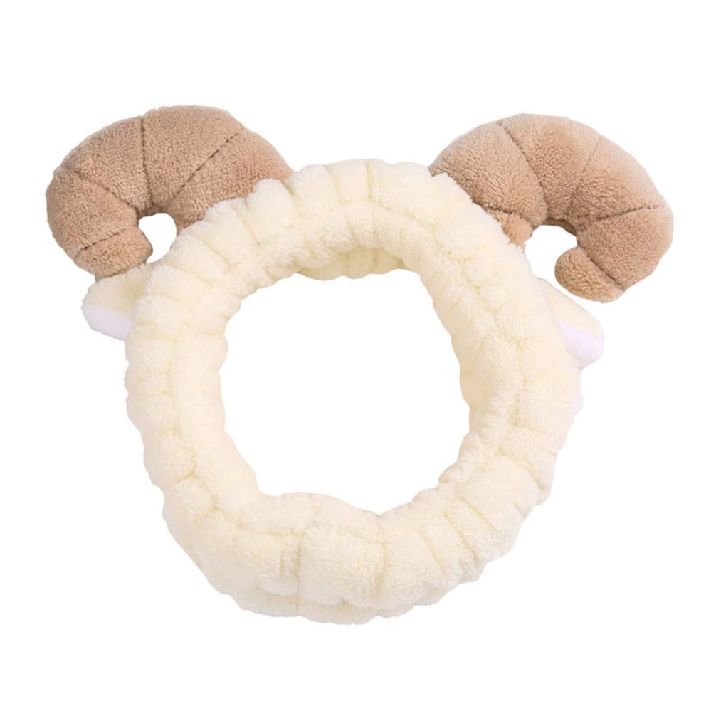 Plush Skincare Headband with Decorative Animal Ear Design
