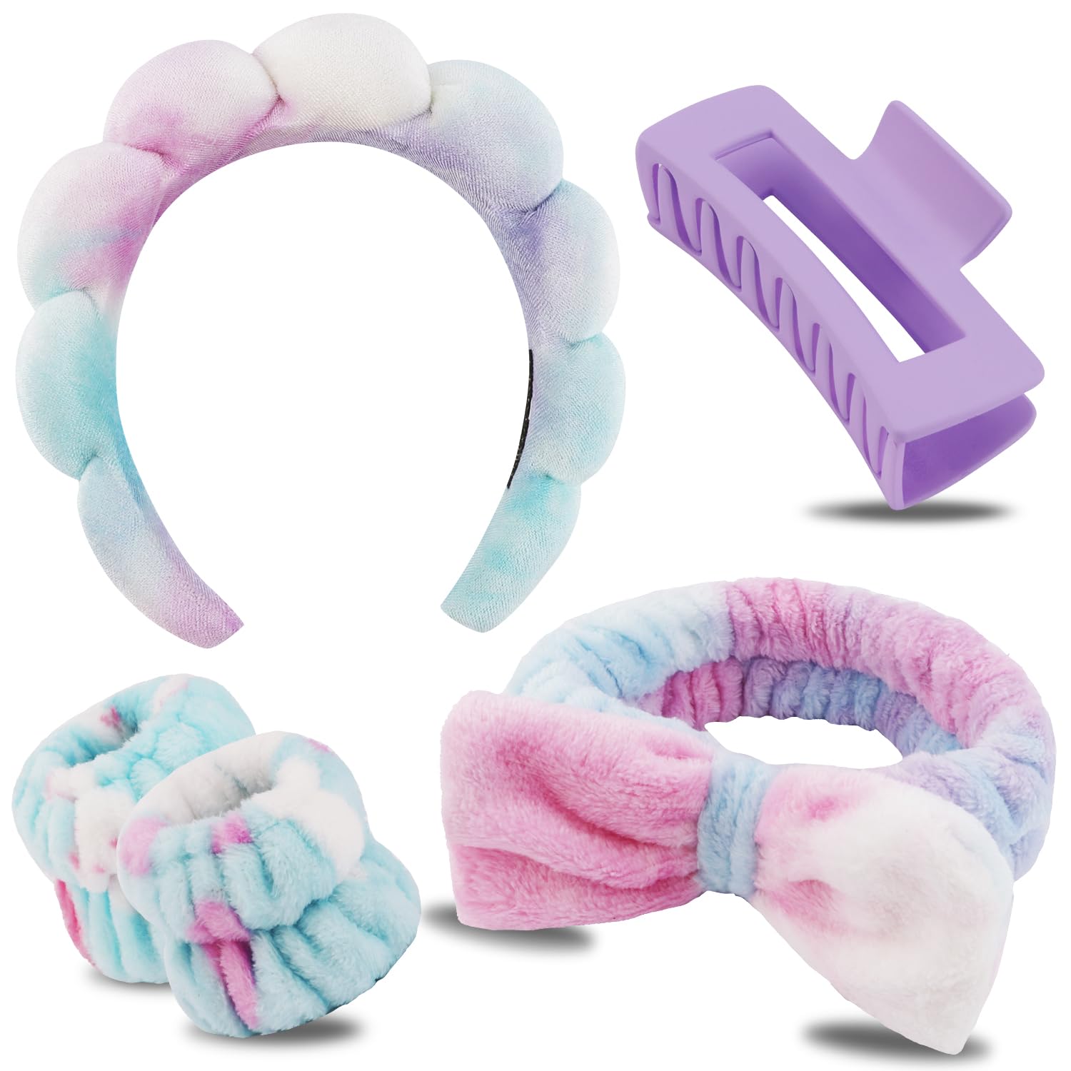 Spa Makeup Headband with Wristbands for Facial Skincare