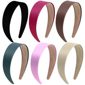 6 Pieces Solid Wide Headbands for Women Non Slip Hair Accessories