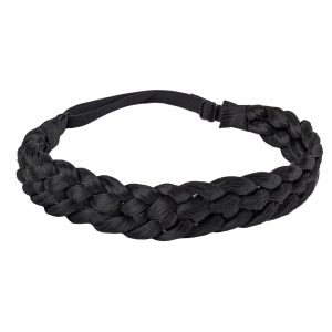 5 Strand Synthetic Hair Braided Headband Stretch Elastic Chunky Plaited Hair Accessory