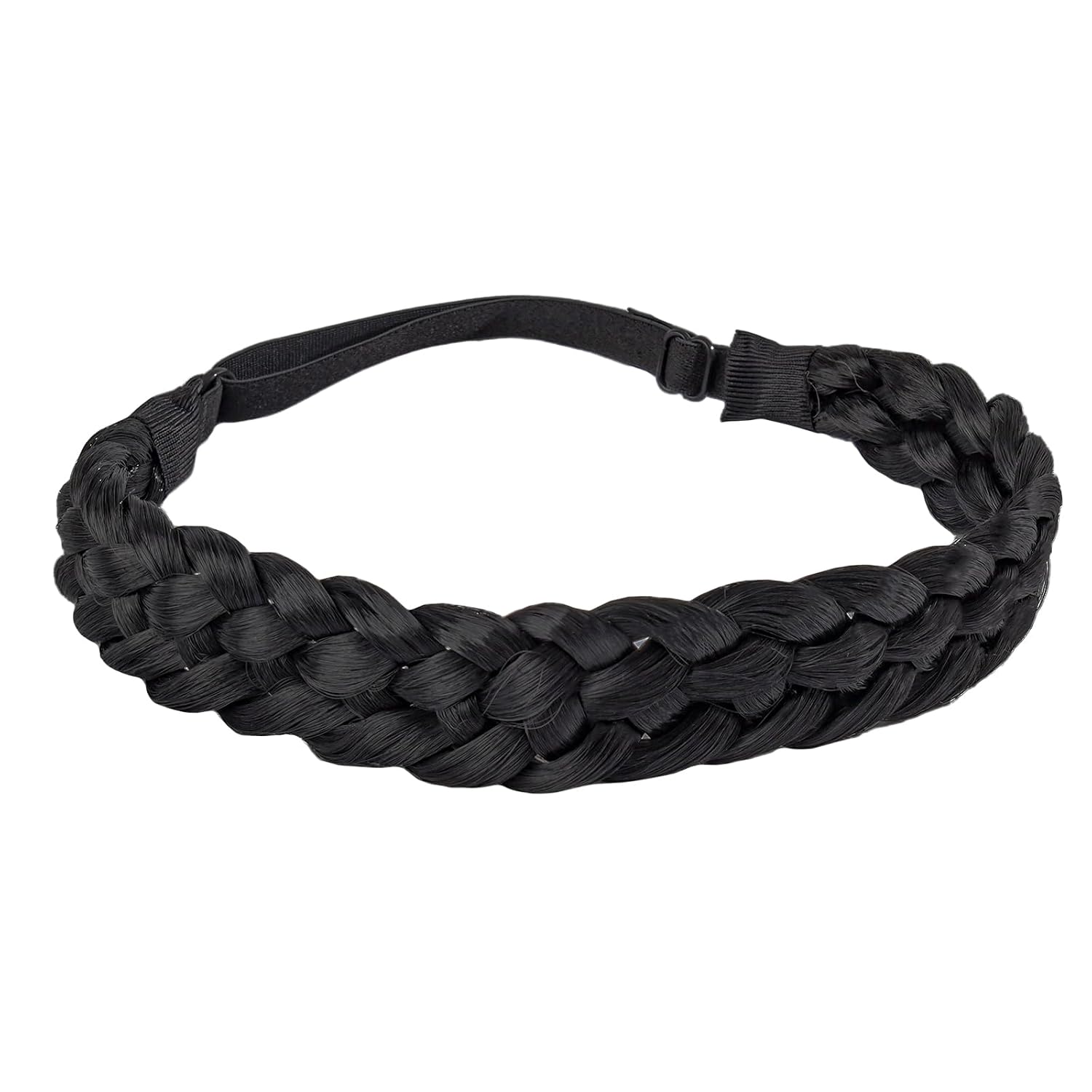 5 Strand Synthetic Hair Braided Headband Stretch Elastic Chunky Plaited Hair Accessory