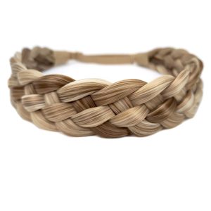 5 Strand Chunky Synthetic Hair Braided Headband with Elastic Stretch Fit