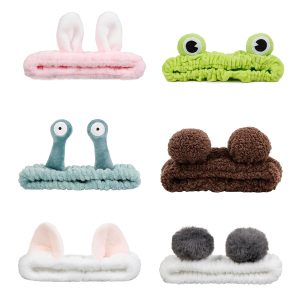 6 Pieces Fuzzy Animal Ear Spa Headbands for Women and Girls