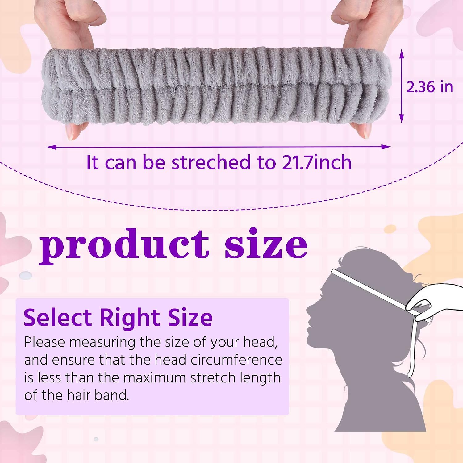 Soft Elastic Spa Headband for Washing Face and Beauty Care - Image 2