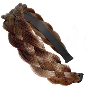4 Strand Synthetic Hair Braided Headband with Teeth Stretch Plaited Hairpiece