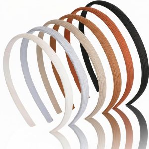 6 Pieces Thin Plastic Headbands in Assorted Solid Colors
