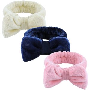 3 Pieces Soft Spa Headbands for Face Washing and Makeup