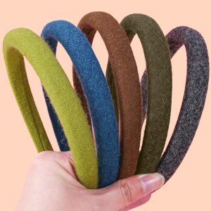 5 Pieces Wool Felt Thin Non Slip Headbands